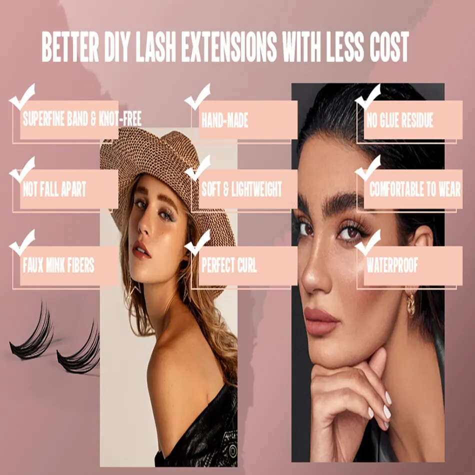 Eyelash Extension 280pcs Individul Claster Eyeash Extension 30D/40D Mix Length DIY Cluster Lashes