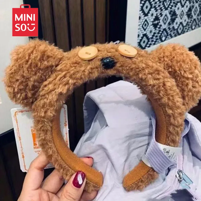 

Miniso New Japan Tim Bear Brown Bear Cosplay Plush Headband Hair Accessories Adult/kids Girls Y2K Gift