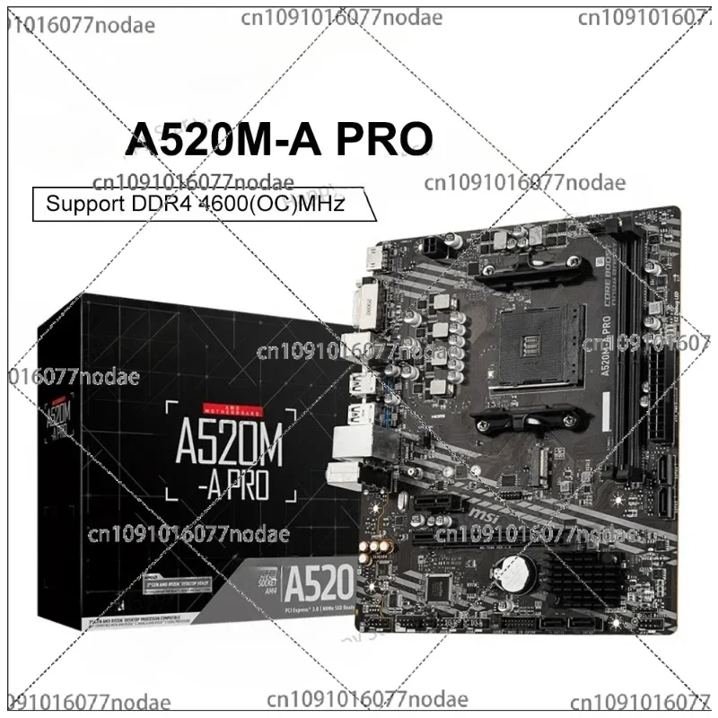 MSI A520M A PRO Motherboard DDR4 M.2 Socket AM4 USB3.2 STAT