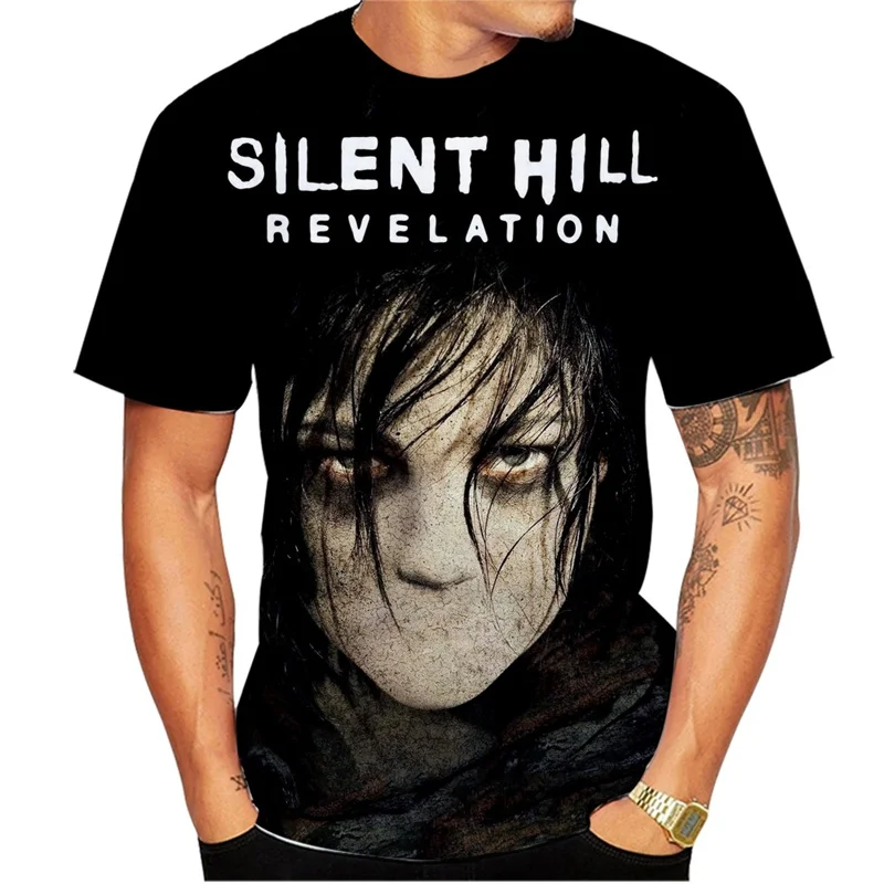

Horror Game Silent Hill T-Shirt Fashion 3D Print T Shirt For Men Hip Hop Trend Harajuku Streetwear Casual O-neck Oversized Tops