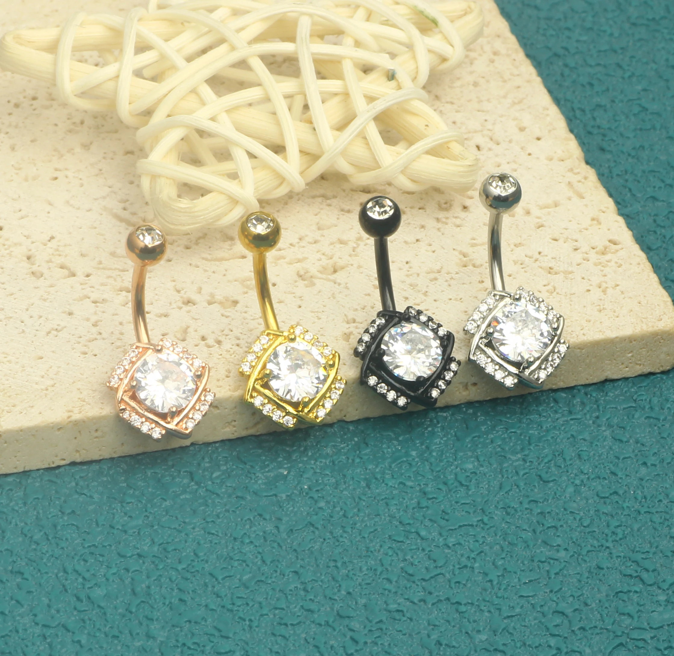 Surgical Steel Belly Button Ring Navel Nombril Piercing CZ Belly Ring Sexy Women Belly Piercing Body Jewelry Ombligo 14G mix