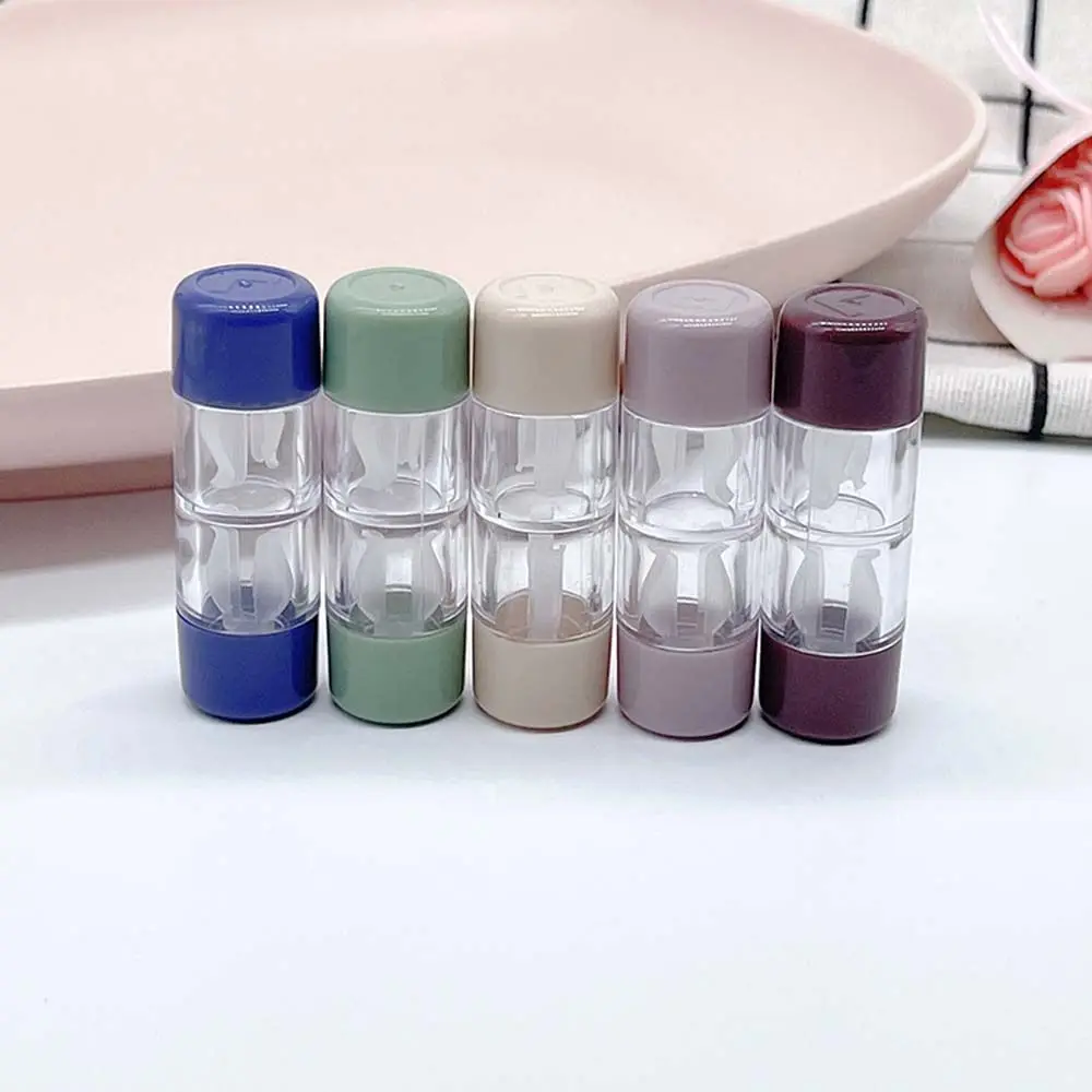 

High Quality Sealed Portable Candy Color Transparent Mini Contact Lens Container Contact Lens Case Storage Eye Care Lenses Box