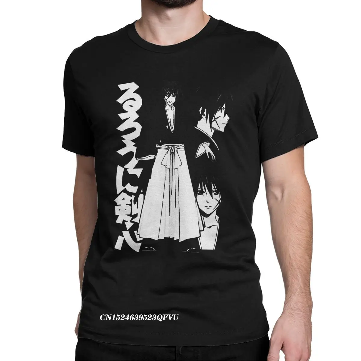 

Runouni Kenshin футболки с аниме рисунком для мужчин винтажные высококачественные хлопковые футболки с круглым вырезом Harajuku топы футболки Новое п...