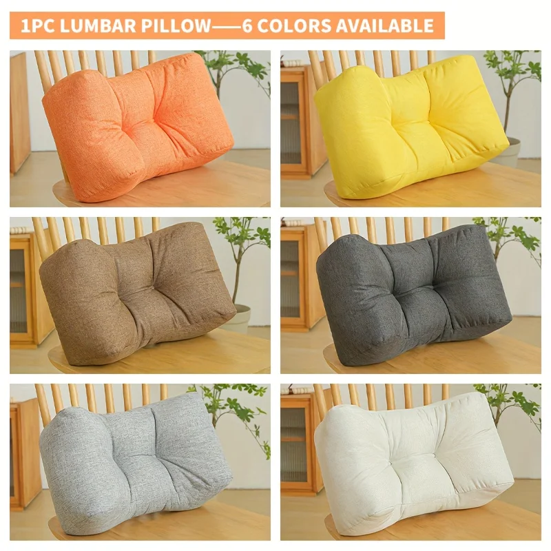 1pc Elegant Luxury Lumbar Pillow,Vintage Style,Soft Seat Cushion for Student and Office Chairs,Ergonomic Backrest Pad