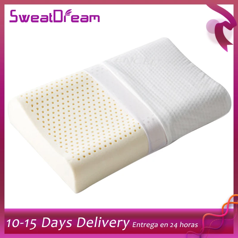 Pure Natural Latex Orthopedic Massage Pillow Neck Cervical Spine