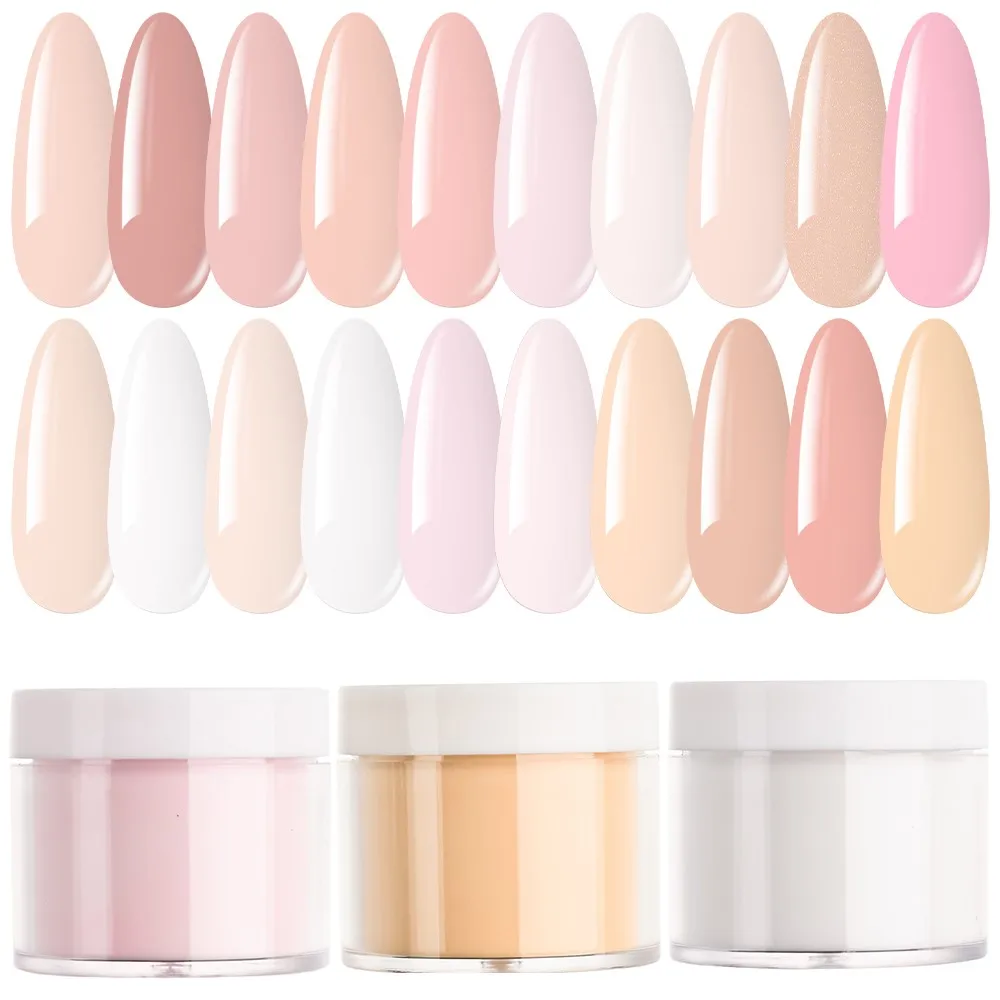 Nail Powder Acrylic Nail Powder 1Oz/Jar Nude Acrylic Nail Powder 20 Colors Extension Builder Carving Sculptured Powder Net-28g Polymer Nail Art Chrome Dust #F94