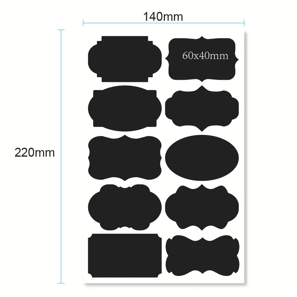 Waterproof Chalkboard Kitchen Spice Label Stickers label stickers 41 Pcs/Set Home Jars Bottles Tags With Marker Pen