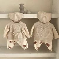 Summer New Baby Pants 2023 Korean Kids Spring Organic Cotton Loose Tiger Bear Floral Print Pants Boys And Girls Lantern Trousers 3