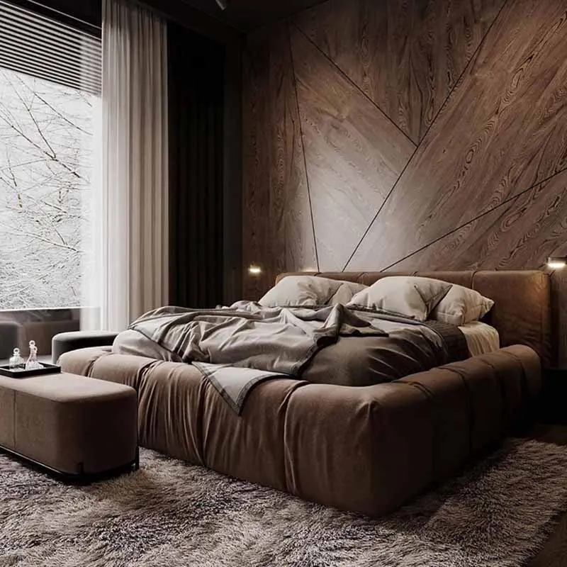 

King Size Unique Bed Modern Luxury Double Bedroom Bed Frame Headboards Multifunctional Camas De Dormitorio Home Decoration