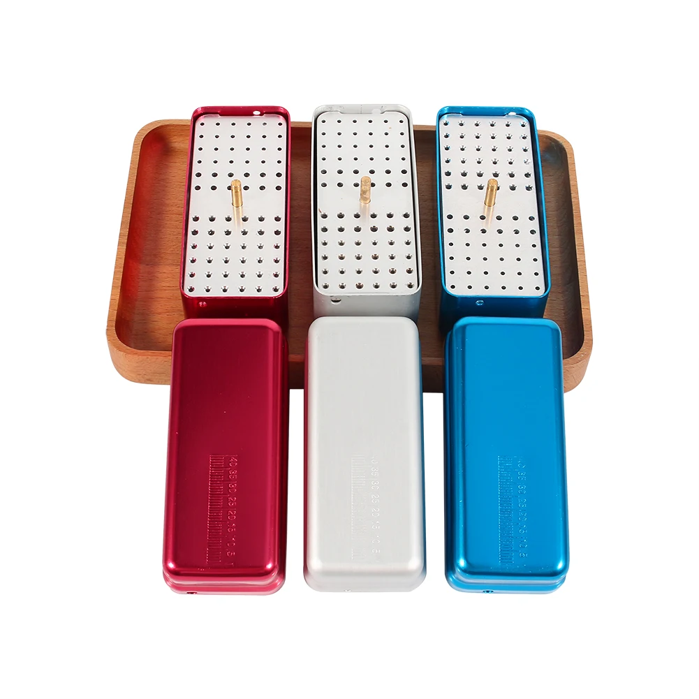 

Portable Aluminium Alloy Dental Storage Supplies Sterilizer Case 72 Holes Dental Use Holder Disinfection Box