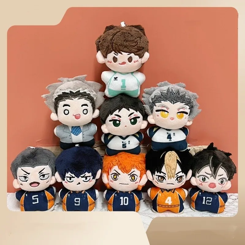 

Haikyuu!! Plush Keychain Shoyo Hinata Tobio Kageyama Yu Nishinoya Anime Stuffed Plushie Soft Dolls Bag Pendant Toys Gift 12cm