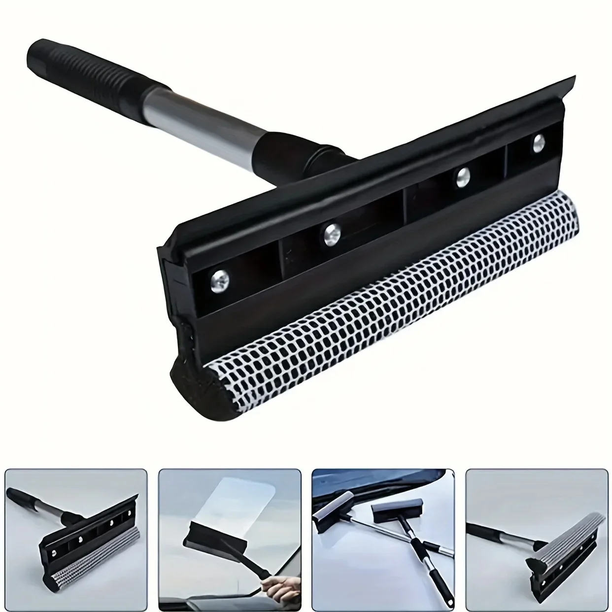 Easy-Grip Dual-Layer Squeegee For Car Windows and Showers-Durable PC Material Perfect for Home & Commercial Use window cleaning tool