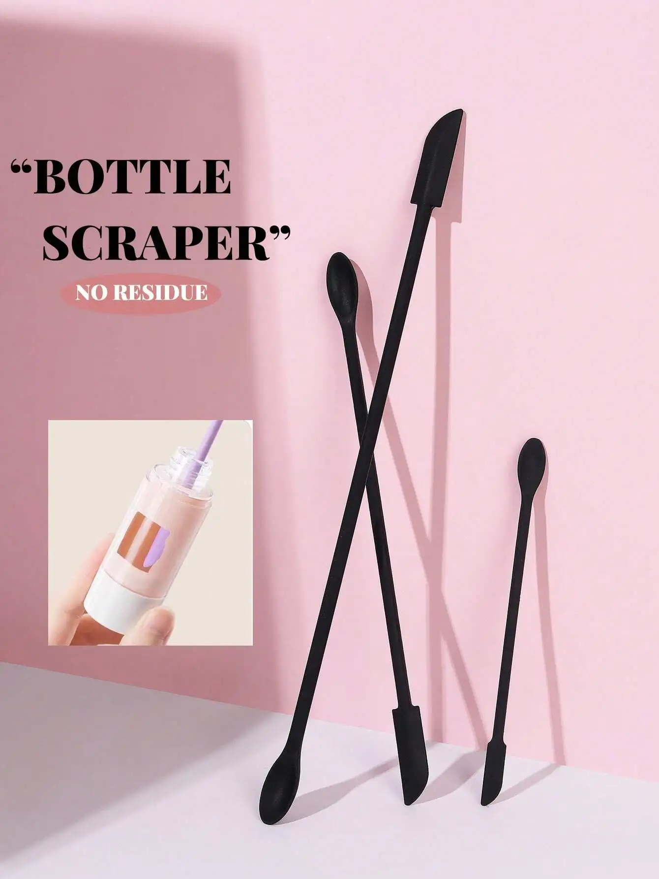 3pcs Silicone Bottle Scraper Set Foundation Spatula Shower Gel Scraper Japanese kitchen gadgets Blender spatula Wok utensils