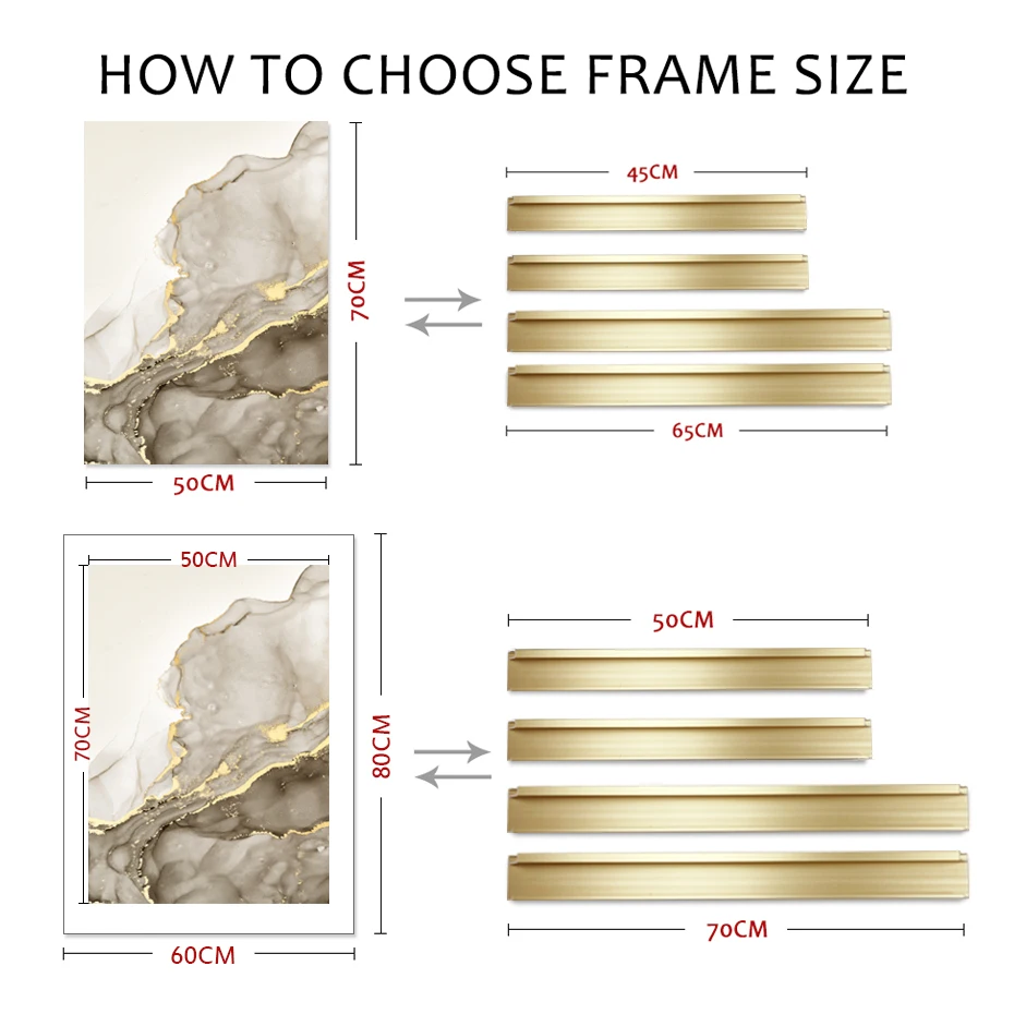 Large Aluminum Picture Frames Kit for Oil Paintings and Canvas Prints Artwork Minimalist Wall Art Decor 50x70 60x80cm photo frame art frames