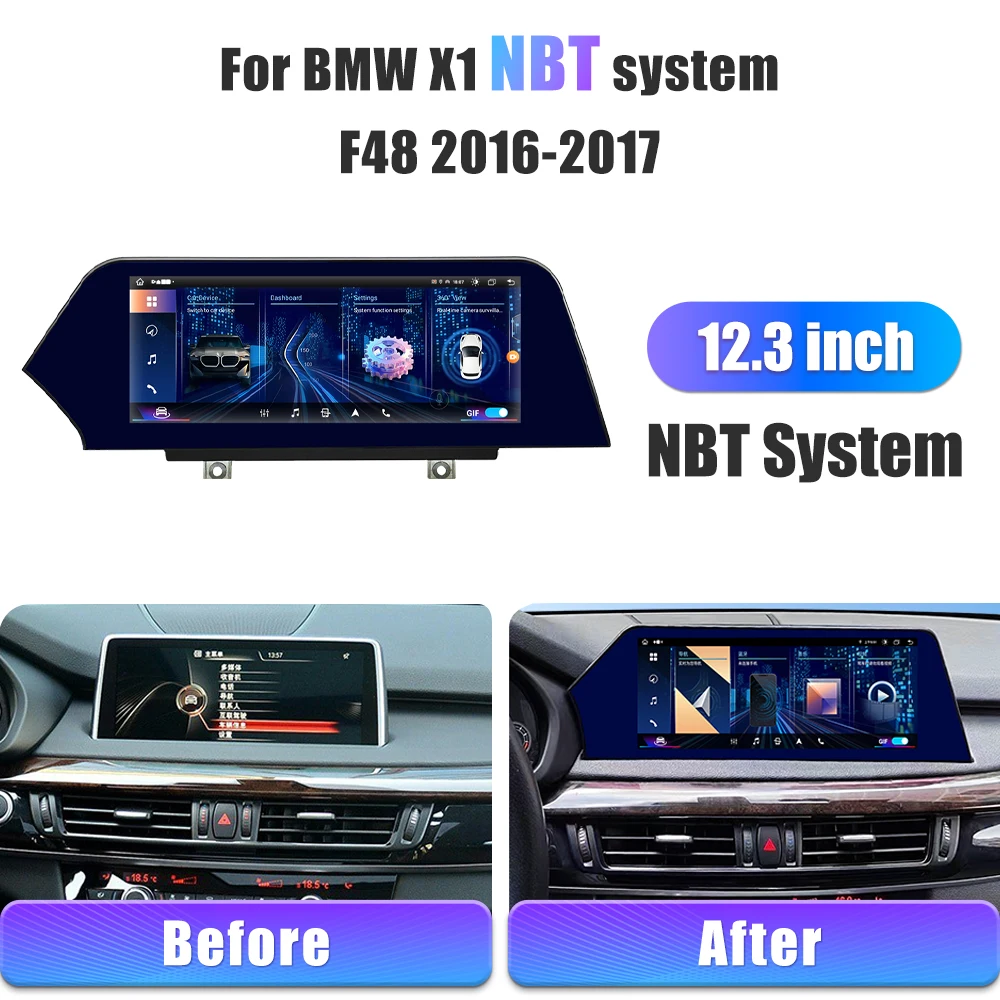 LCD Digital Dashboard Cluster Panel Cockpit Voor For BMW X1 (NBT system) F48-Years Car Radio Android 13.0 Player