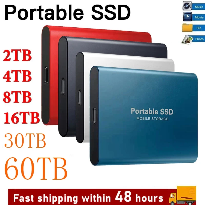 Hard Drive1Tb Hard Disk Esterno Portatile Ssd 2Tb Solid State Drive Dischi Rigidi Mobili Per Nuovi Dischi Rigidi Per Laptop Ad Alta Velocità