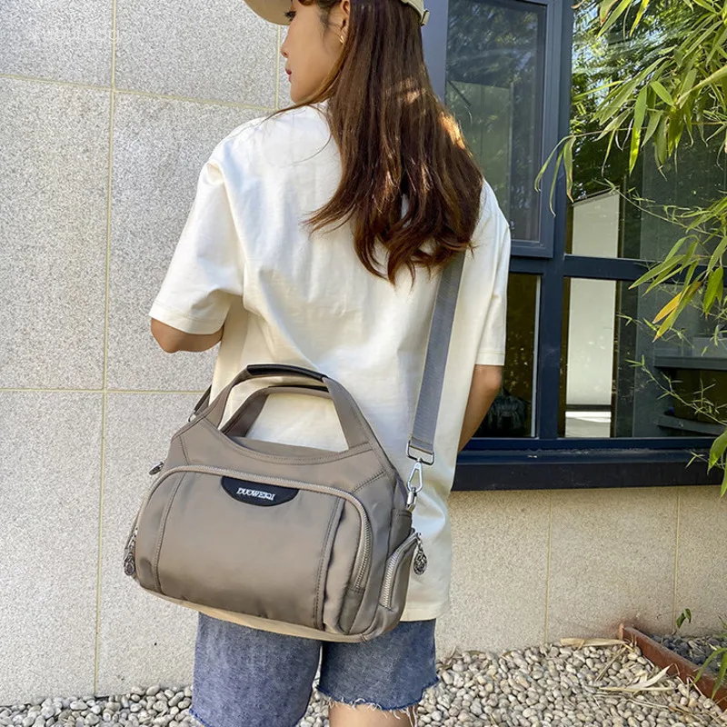 Women's shoulder bag crossbody bag practical and fashionable nylon fabric retro simple lightweight and large capacity