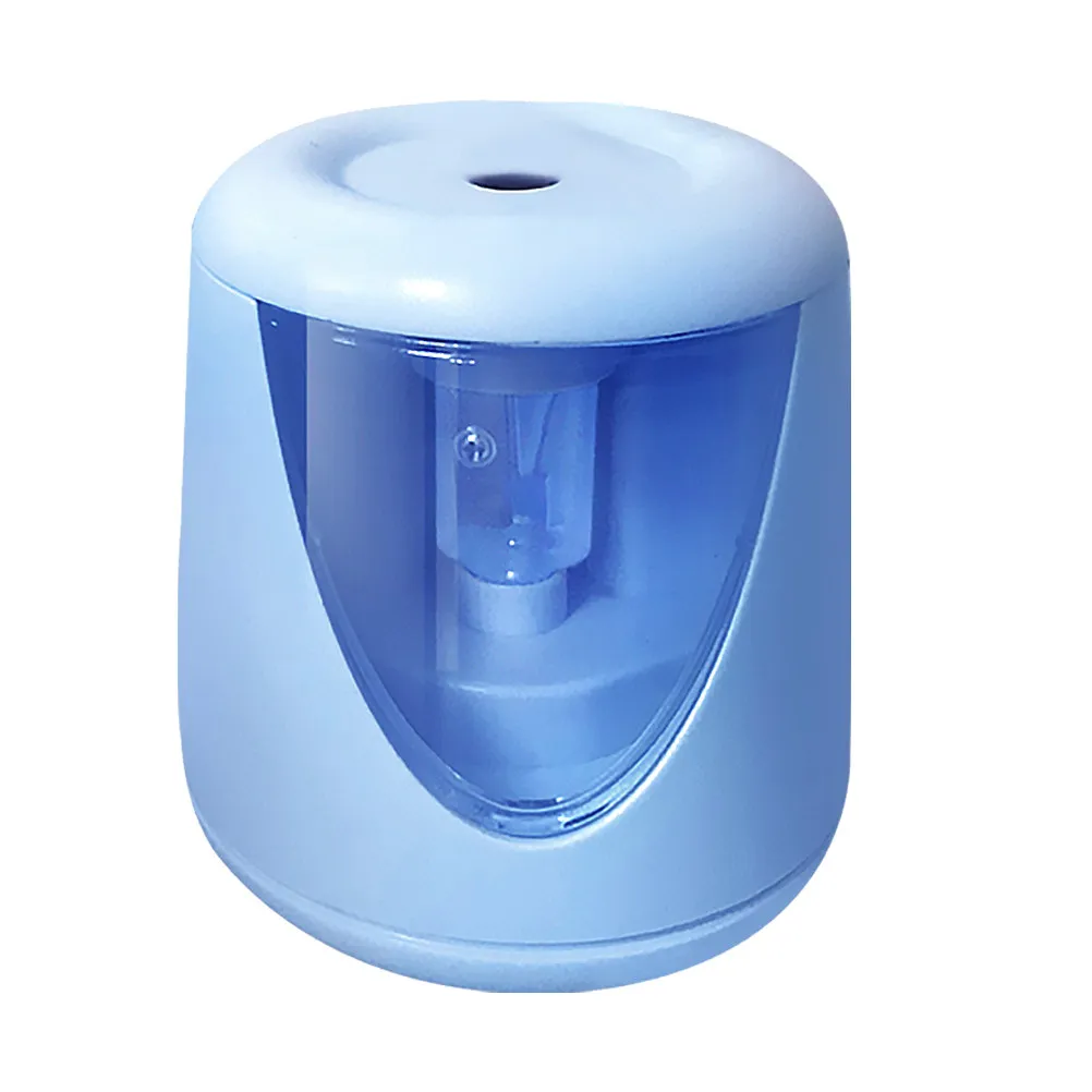 전기 연필깎이 어린이를위한 자동 작동 학생 학교 문구 휴대용 플라스틱 수직 연필깎이