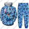 Disney Stitch Funny Men Women Fashion Lilo 3D Hoodie Print High Quality Napping Fashion Hoodies Jacket Pants Suit Tracksuit 1