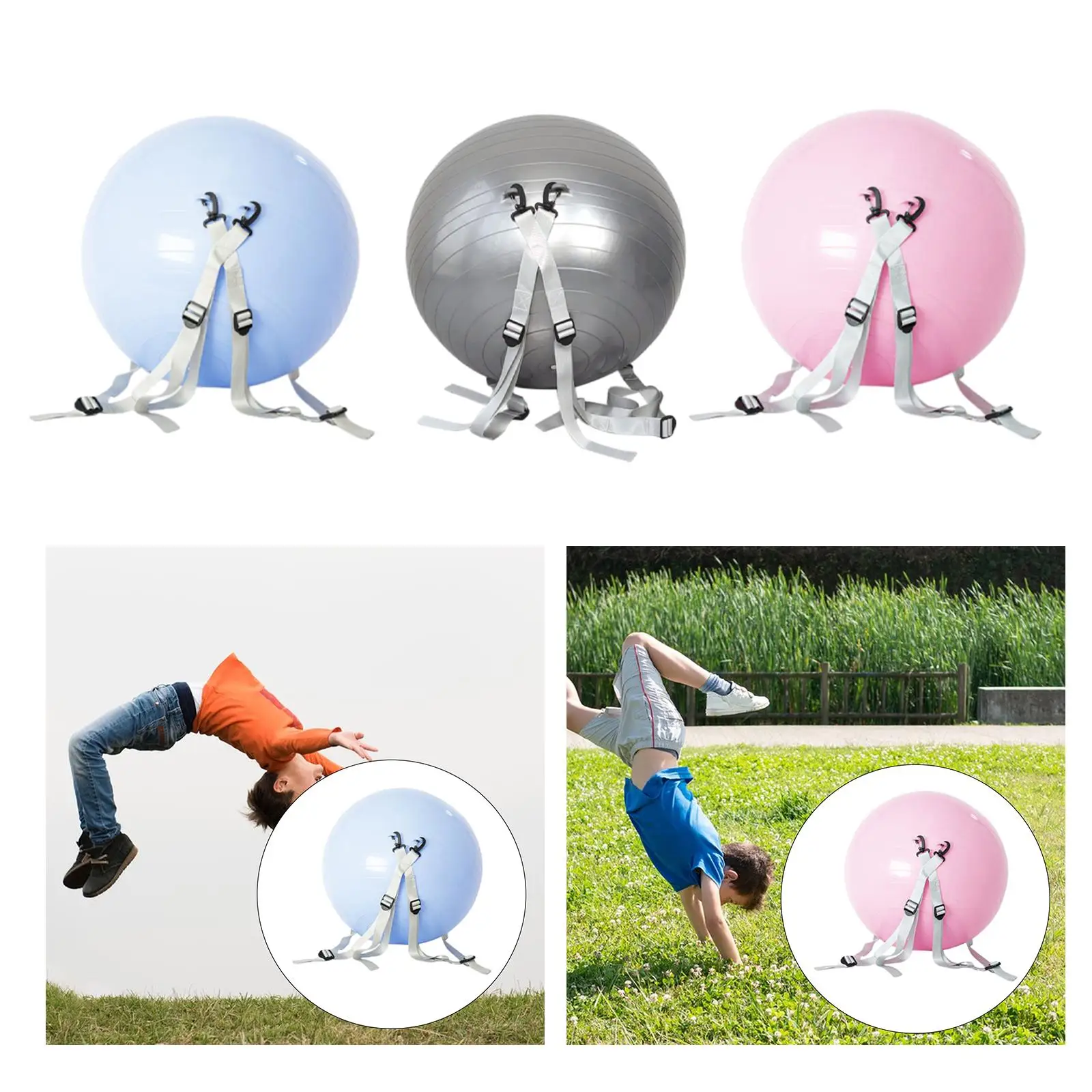 Somersault Ball Adjustable Straps Somersault Assist Ball for Dance Home Kids