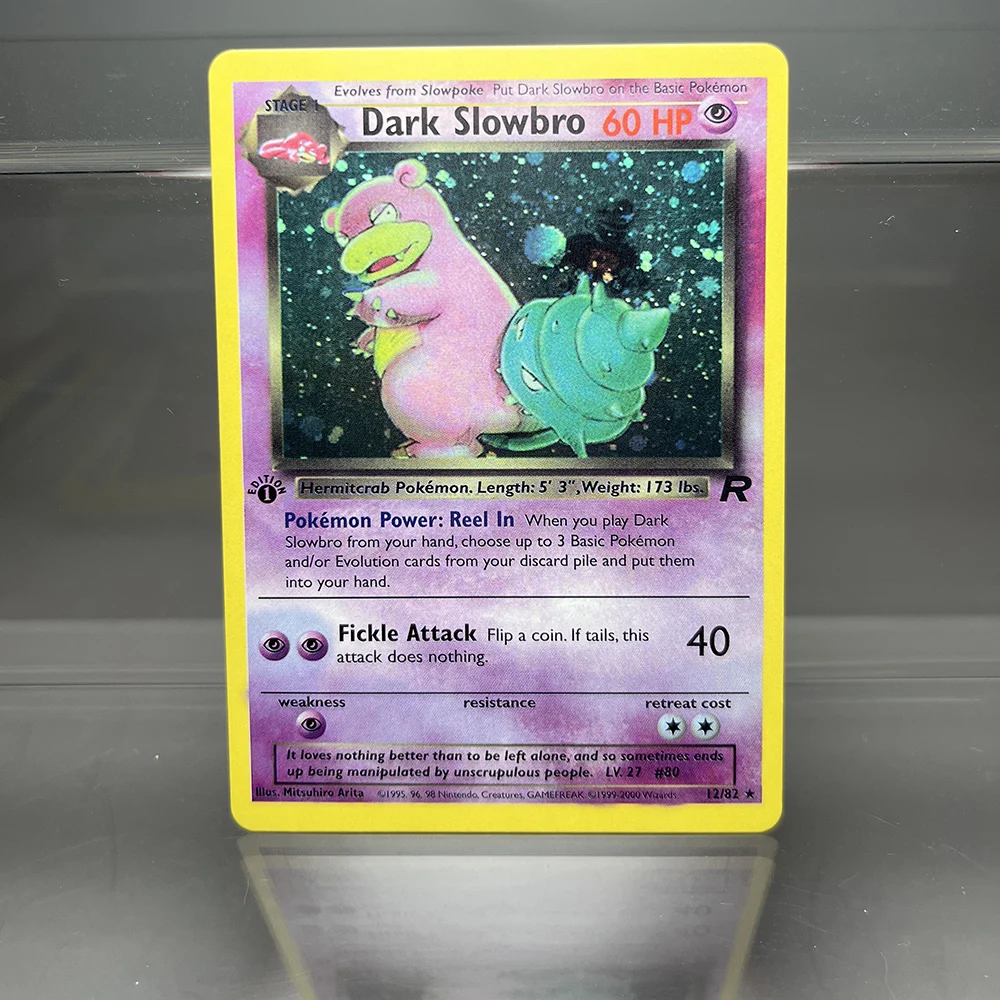 PKM Team Rocket/Base Set/Gym Heroes Folie PROXY Karten Chansey Dark Charizard Gyarados PTCG Game Collection Karten Spiel Spielzeug – Detail 14