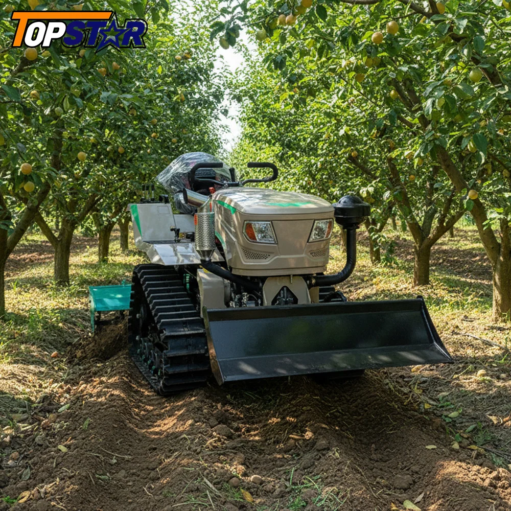 Tracteur sur chenilles personnalisé 30HP avec mini tracteur à pelle rétro pour creuser des tranchées, travaux d'entretien agricole avec pelle à vendre