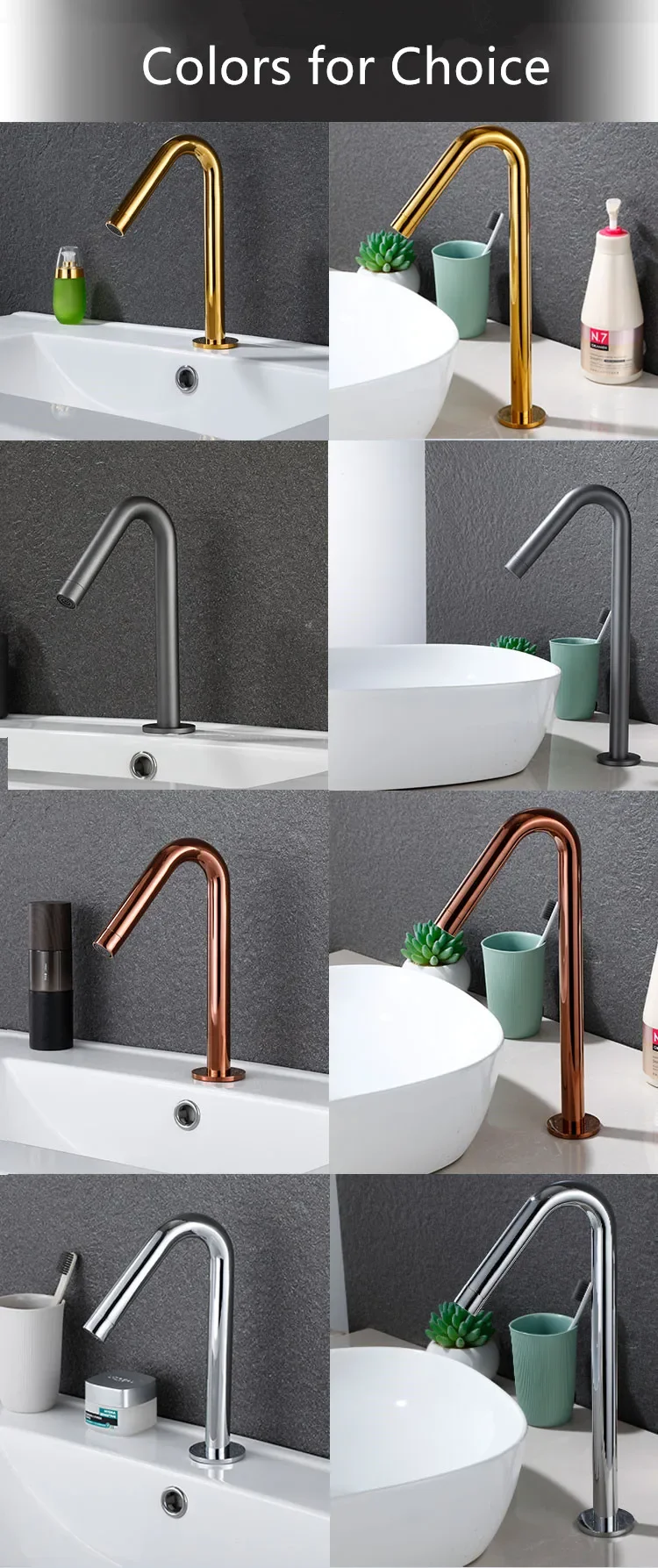 Description Picture 6 of itemSmart Touch Bssin Faucet Gold Automatic Sensor Bathroom Mixer Crane, Free Touch Sink Tap, Bathroom Sink