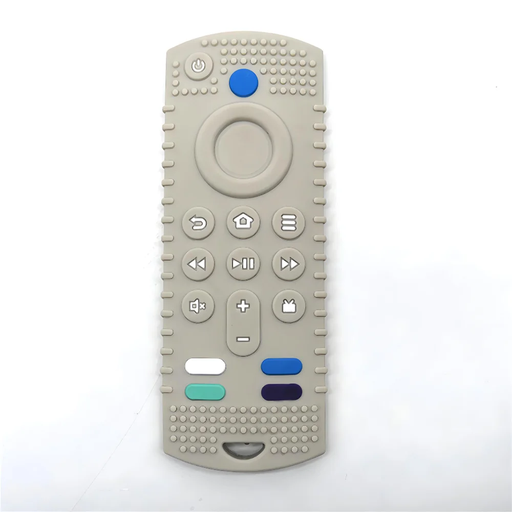 2 PCS Grade Silicone Baby Teether Soothing Teether Early Educational Sensory Toys for Infant Teether Remote Control Shape