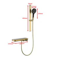 ชุดก๊อกน้ำอัจฉริยะระบบดิจิตอลระดับไฮเอนด์สำหรับห้องน้ำ พร้อมระบบฝักบัวแบบแยกส่วนสำหรับอ่างอาบน้ำ ฝักบัวแบบเรนชาวเวอร์ และก๊อกน้ำแบบวอเตอร์ฟอล 6