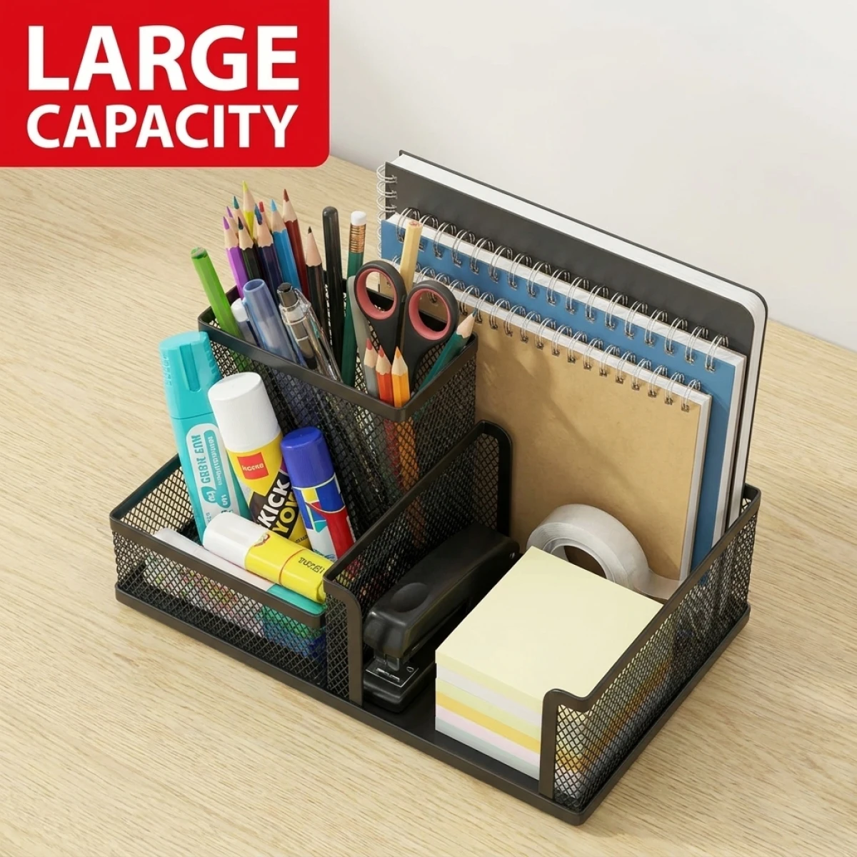Large Capacity Desk Organizer, Durable Metal File Rack for Office Transformation