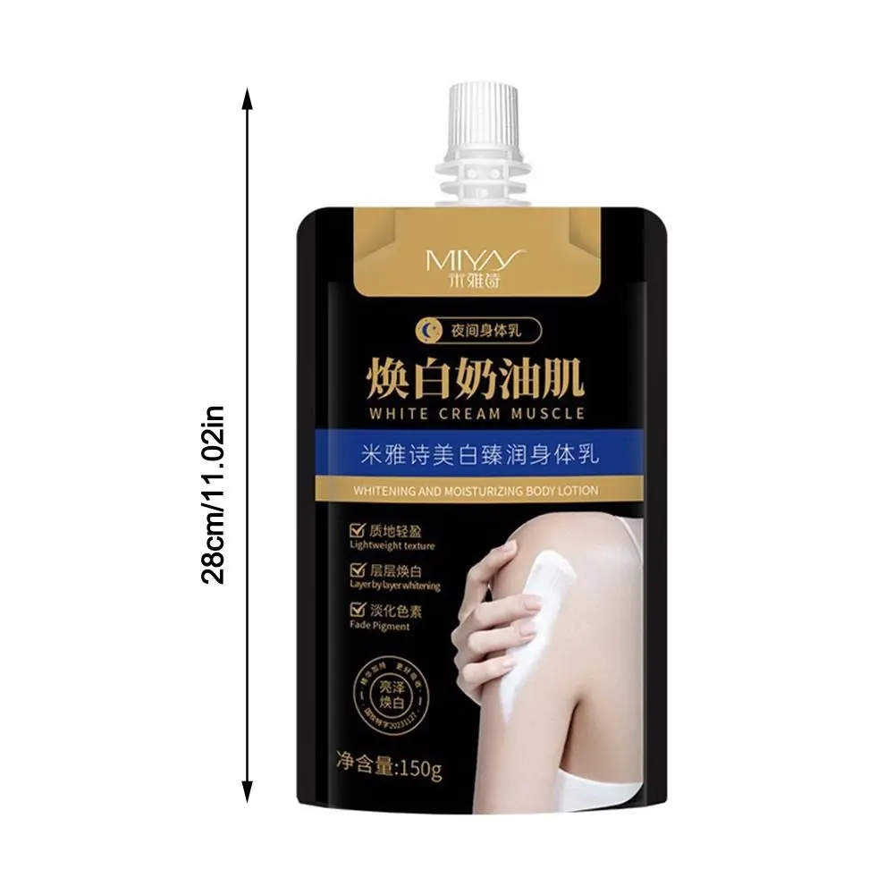 150ml Whitening Body Lotion Moisturizing Waterproof Full Body Whitening Cream Skin Brighten Skin Color Bleaching Cream