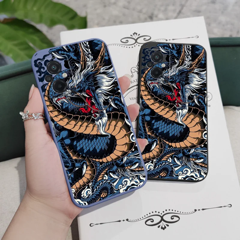 Фото Чехол для телефона Roaring Dragon для Xiaomi Poco M6, X6, F6, M5, M5S, F5, X5, F4, X4, M4, F3, X3, M3, F2, X2 Pro, C40, 4G, 5G GT, жидкий силиконовый чехол №4