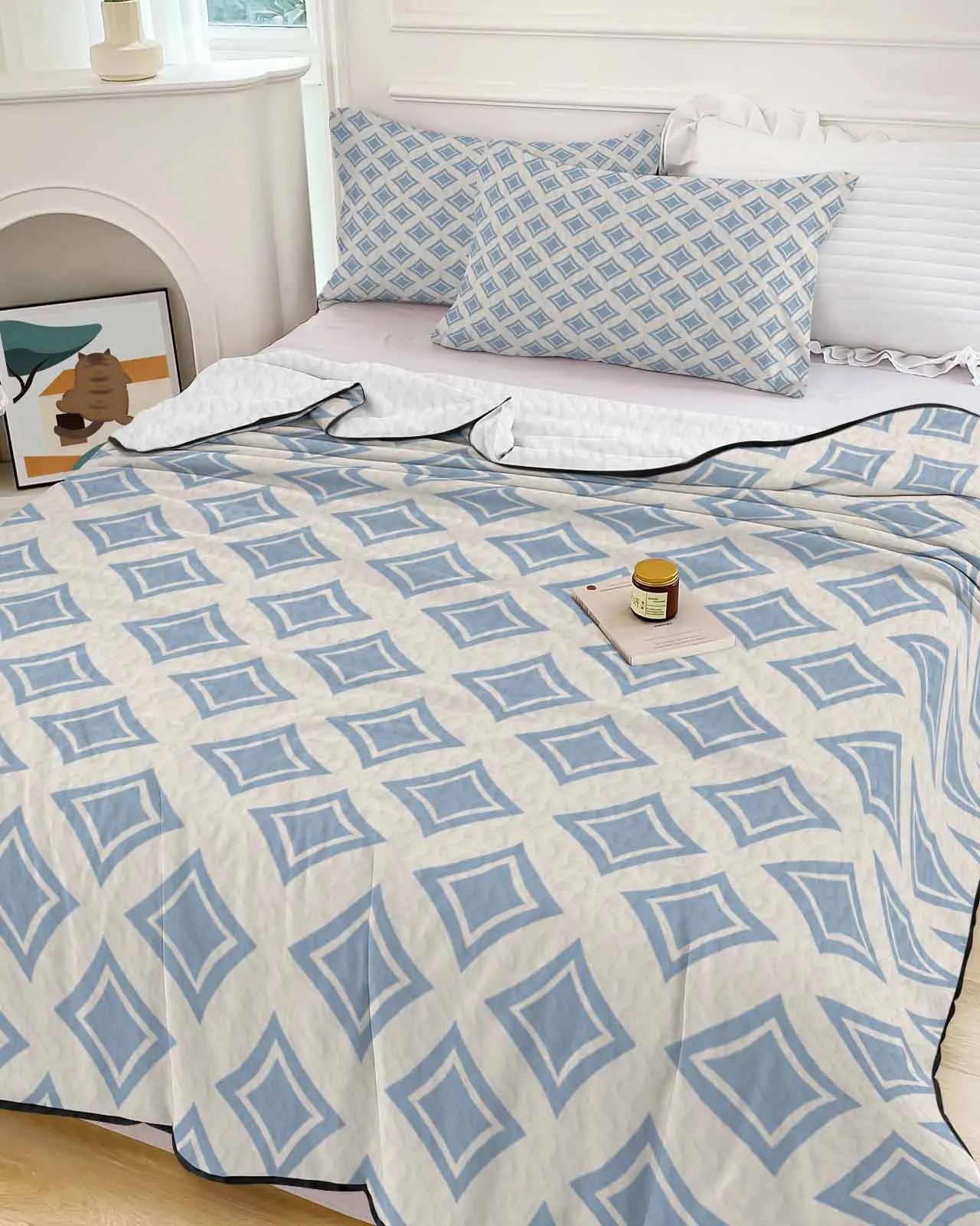 

Ретро цветочная роспись абстрактная графика современные охлаждающие одеяла воздушное одеяло легкое летнее одеяло для кровати тонкое одеяло