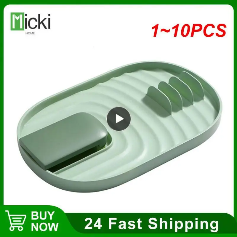 

Многофункциональная Пластиковая Подставка для хранения крышек кастрюль, 1 ~ 10 шт., кухонная полка для хранения, подставка для ложки, настенная подставка