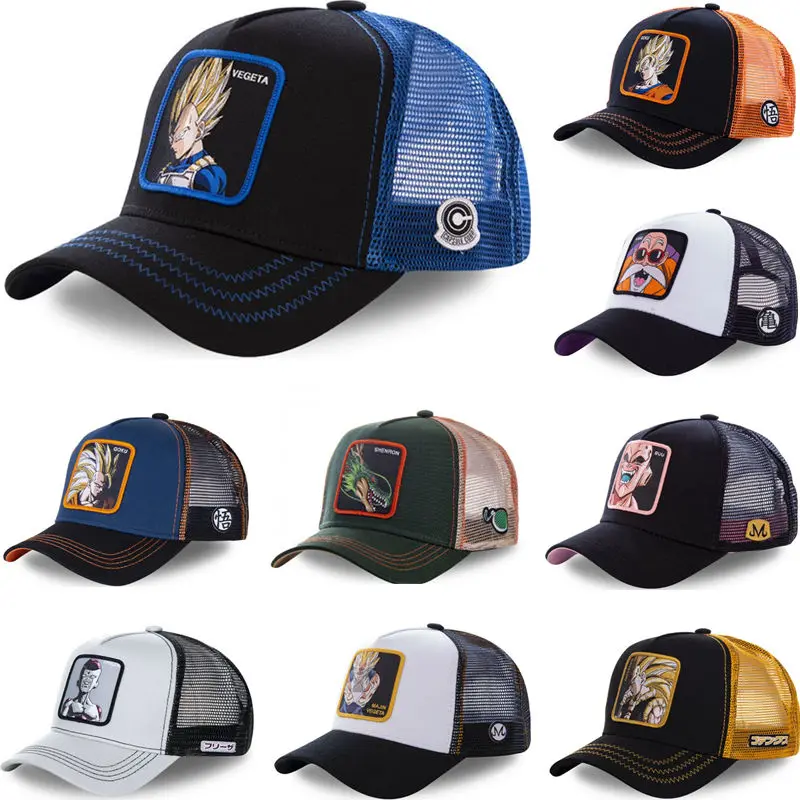 

New Brand Anime Cartoon All Styles Cotton Baseball Cap Men Women Hip Hop Dad Mesh Hat Trucker Hat