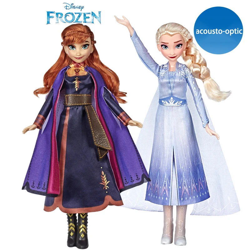 28cm Disney Frozen Singing Snow Queen Elsa Princess Anna Doll