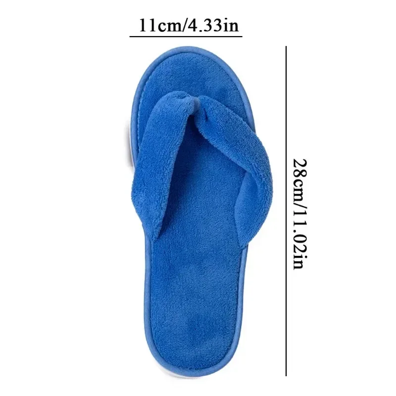 Women Solid Color Coral Fleece Slippers Soft Non-disposable Home Hospitality Slippers Party Gifts for Wedding Guests Slippers 6
