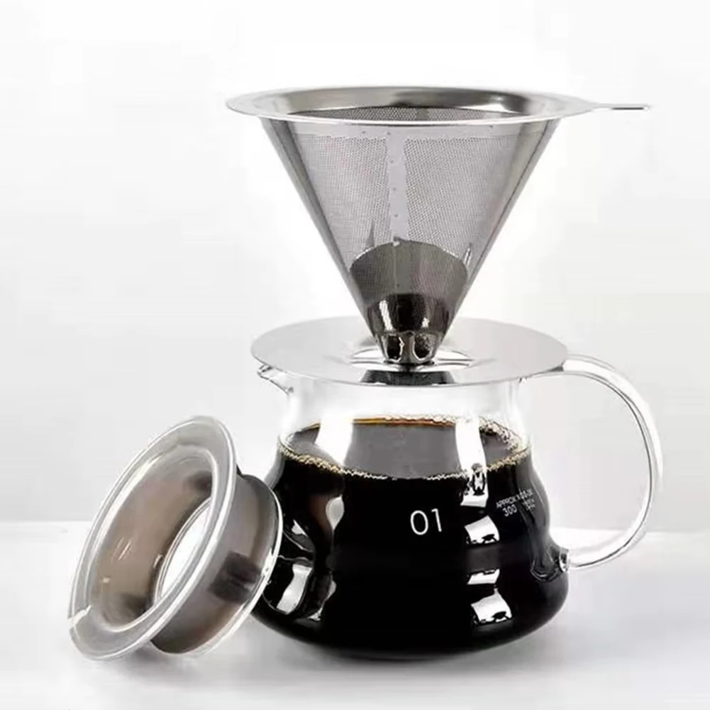 Sno Reusable Coffee Filter Holder Double Layer Stainless Steel Coffee Tea Strainer Accessories Making Tool New