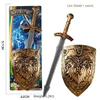 Children's Toy Weapon Shield Sword Hand Stage Performance Ancient Costume Acting Props Cosplay Accessories Plastic Safety Toys 3