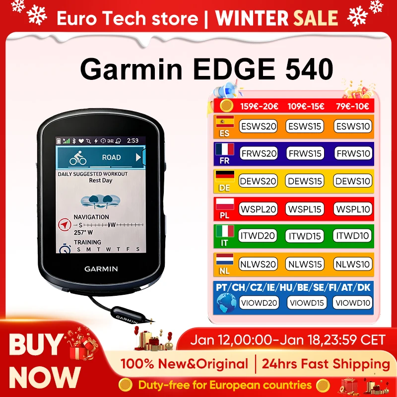Komputer rowerowy GPS Garmin EDGE 540 z EU za $230.43 / ~853zł