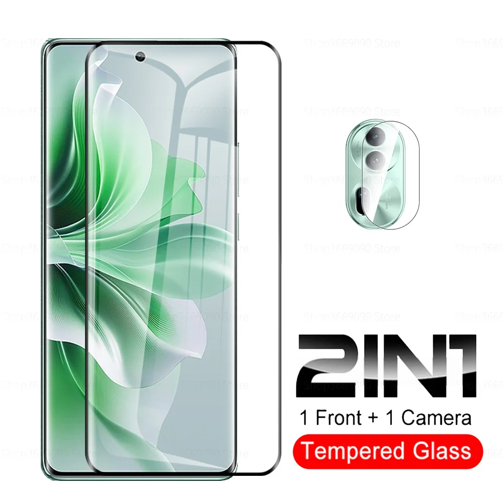 

2in1 Tempered Glass For Oppo Reno11 Pro Reno 11 11Pro Reno11Pro 5G Camera Lens Full Cover Screen Protector Protective Glass Film