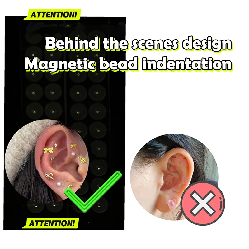 10 Patch Fashion Colorful Rose Round Rhinestone Ear Point Stickers Ear Pressure Stick Acupuncture Auricular Ear Stickers Massage