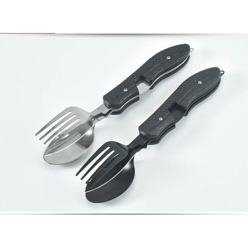 Spork Multiuso In Acciaio Inox - Cucchiaio, Forchetta, Coltello, Apribottiglie Per Campeggio E Viaggi - Foto 4