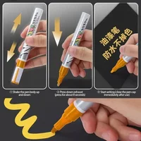 Car paint scratches repair brush pen waterproof water paint marker pen car tire tread care automotive  black white red silver 3