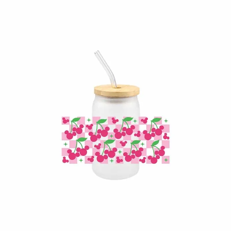 Cherry Fruit Uv Dtf Transfer Stickers Waterproof Colorful Scratch Resistant Uv Dtf Decals For Cup Design sticker cups uv dtf wrap transfer