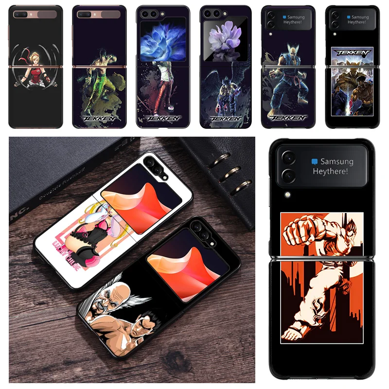 Custodie Per Telefoni Nere Opache Per Samsung Galaxy Z Flip Flip3 Flip4 Flip5 5G Fashion Tekken 7 Cover Rigida