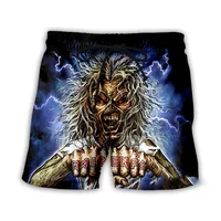 New Fashion 3D Print  Gothic Vintage Horror Skull  Summer Beach Shorts  Streetwear Men Quick Dry Vacation Casual Shorts  K01 2