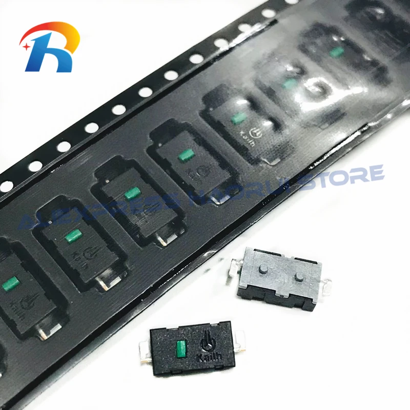 10~100Pcs CMI87310127 Green dot smd 2pin micro switch 5 million life 65g for mouse button side keys can replace D2LS-11 D2LS-21