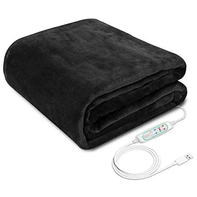 USB Electric Blanket Warm Heated Shawl 3 Heat Settings With Timing