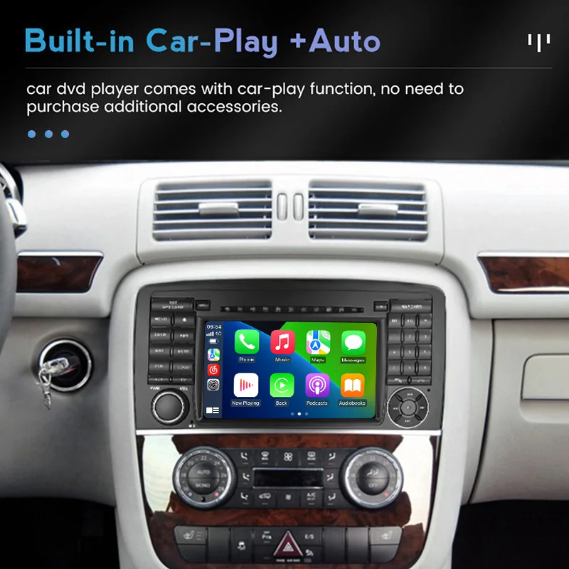 메르세데스 벤츠 R 클래스 W251, R300, R350, R500, 2006-2012 카플레이, 자동 GPS 내비게이션, 와이파이 BT 오토라디오, 안드로이드 13, 7 인치